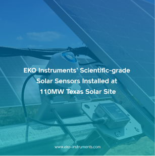 EKO Instruments’ Scientific-grade Solar Sensors Installed at 110MW Texas Solar Site